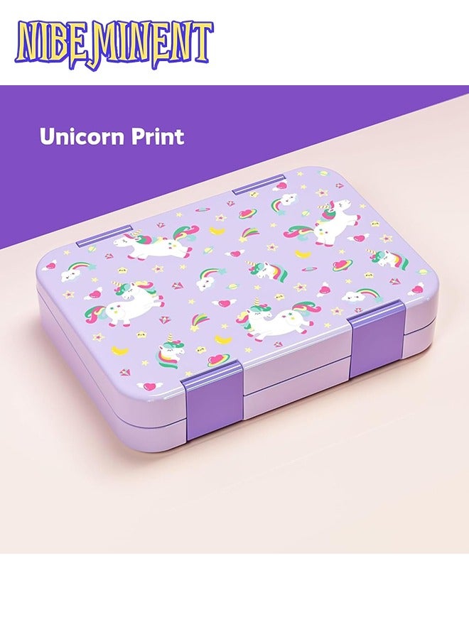 NIBEMINENT Bento Lunch Box for Kids & Toddlers, Leak-Proof Lunchbox with 5/6 Compartments - Back to School, Snack Containers for On-the-Go Meal, Made with Safe BPA-Free Material - Image 5