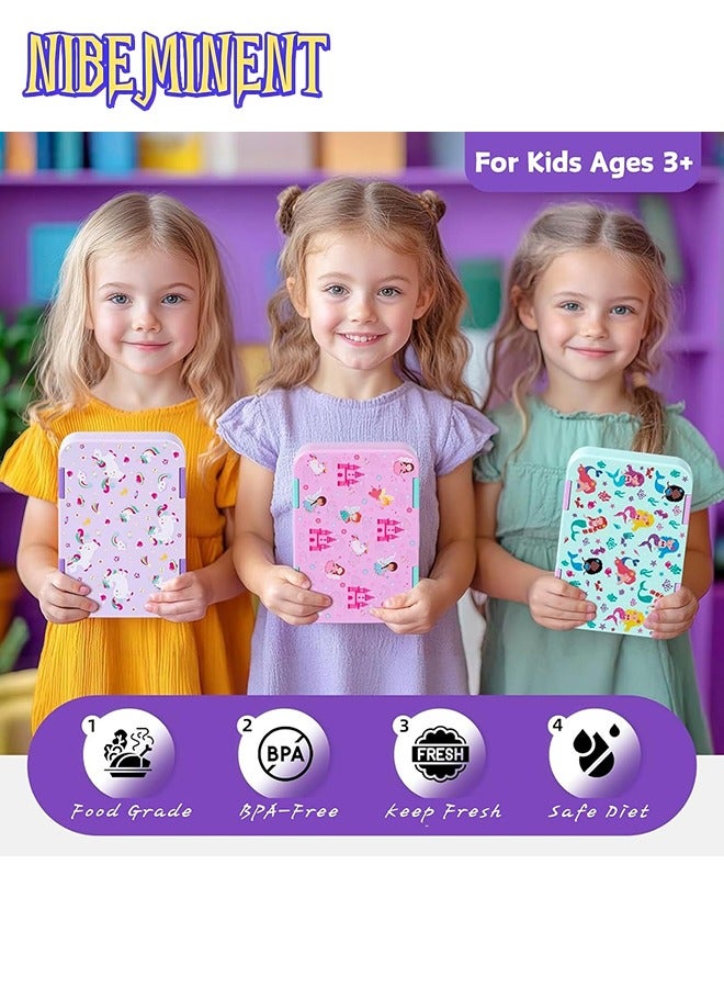 NIBEMINENT Bento Lunch Box for Kids & Toddlers, Leak-Proof Lunchbox with 5/6 Compartments - Back to School, Snack Containers for On-the-Go Meal, Made with Safe BPA-Free Material - Image 2