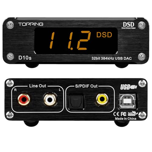 KGUSS Topping D10s Mini USB DAC CSS XMOS XU208 ES9038Q2M OPA2134 Audio Amplifier Decoder Black - Image 1