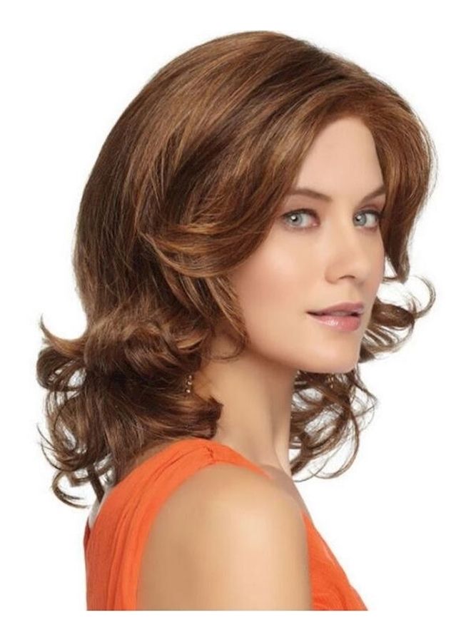 NIBEMINENT Short Curly Wig Brown - Image 2
