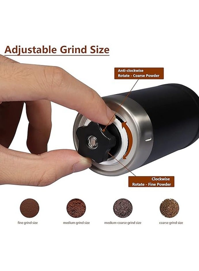 Portable Stainless Steel Hand Crank Coffee Machine Manual Ceramic Grinding Core Coffee Bean Grinder,Multi-position Adjustable Settings, Holiday Gift, Ideal for Camping  - Image 4