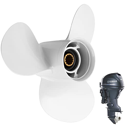 VQPROPs Outboard Propeller Aluminum Boat Outboard Propeller fit Yamaha Engines 25/30/40/50/55/60HP,3-1/2" Gearcase Engines 13 Spline Tooth,RH (11 1/8x13) - Image 2