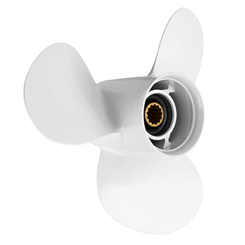 VQPROPs Outboard Propeller Aluminum Boat Outboard Propeller fit Yamaha Engines 25/30/40/50/55/60HP,3-1/2" Gearcase Engines 13 Spline Tooth,RH (11 1/8x13) - Image 1