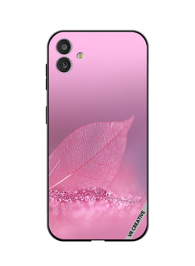 VR CREATIVE Protective Case Cover For Samsung Galaxy M13 5G Pink Leaf Design Multicolour - Image 1