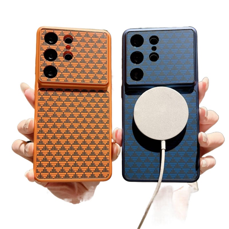 غطاء واقي | أزرق | مقاوم للصدمات لـ Samsung Galaxy S24 Ultra | حماية من السقوط | نقش مثلثي - Image 3