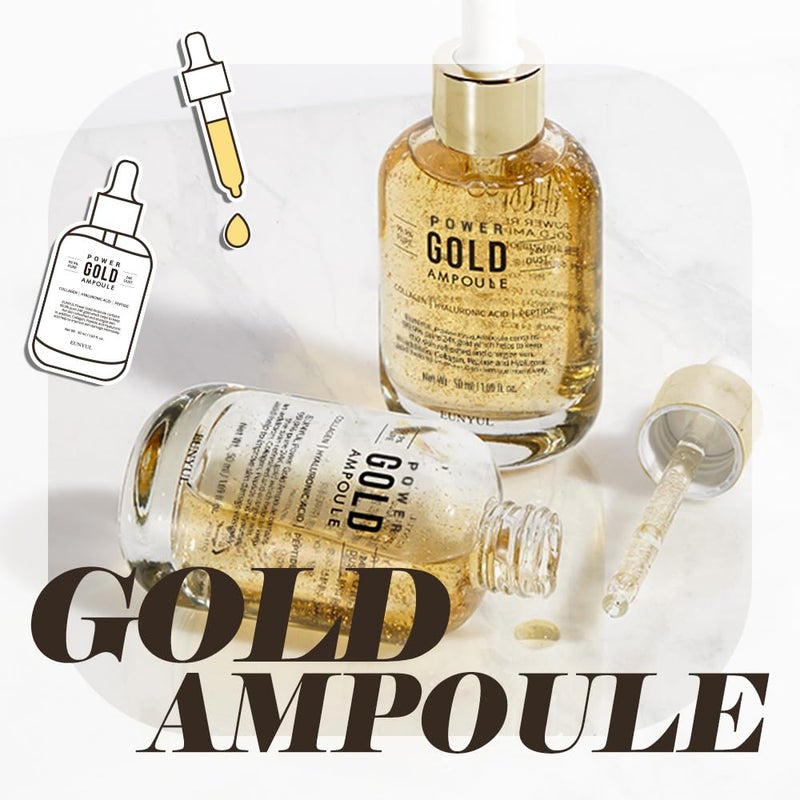 EUNYUL Power Enhancing Gold Ampoule [1.69 fl. Oz. / 50ml] 99.99% Pure 24K Gold Serum - Image 2