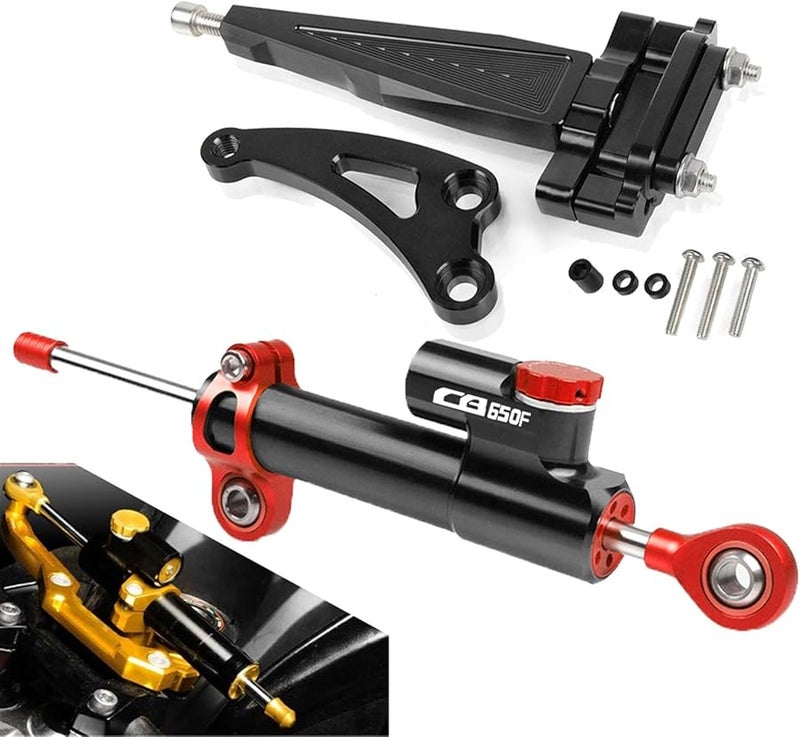 قوس مثبت ممتص صدمات توجيه الدراجة النارية - دعامة التركيب - قوس المثبت - اللون الأحمر - لمعظم الموديلات - Image 3