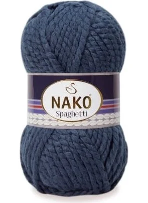 ناكو Spaghetti 2796 5 Pieces Winter Yarn Wool Antique Blue