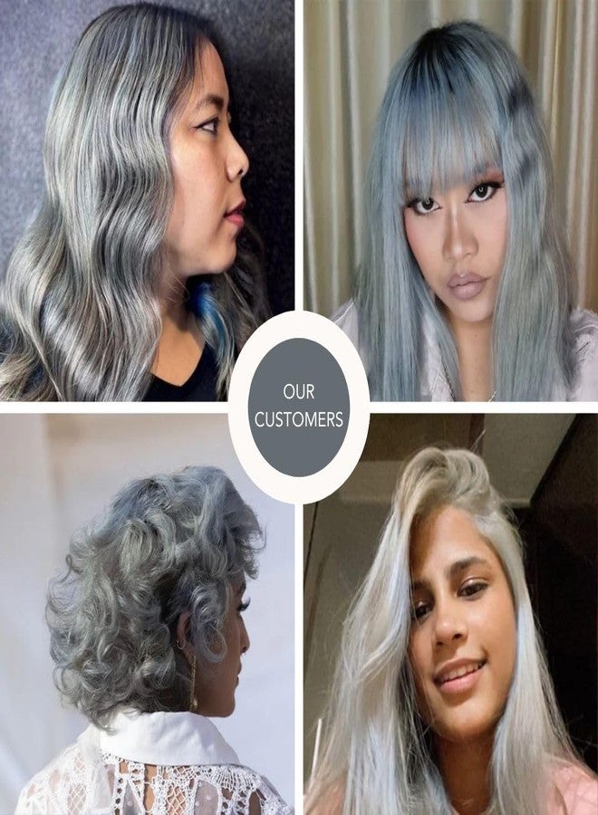 Paradyes Semi-permanent Moonstone Grey DIY Conditioner Based Hair Colour infused with Aloe-vera, Bhringaraj, Brahmi, Almonds & Amla 120 gm - Image 3