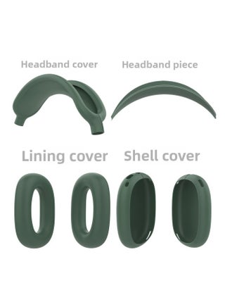 Suitable For Apple AirPods Max Earphone Case Protective Cover Soft Silicone Bluetooth Headset Protective Case-Color:Dark Night Green 4-piece Set (shell Cover*1 Pair+head Beam Cover*1+ear Cushion Cover*1 Pair+headband Piece*1)-Applicable Models:Airpods Max/max 0.1kg Shared Protective Case - pzsku/Z1D2F7579015CCAF06ED2Z/45/1745372802/678be510-33a2-40d9-8297-b231c0931f69