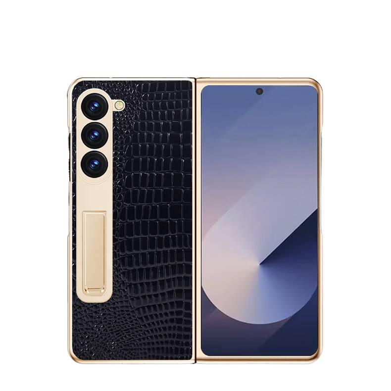 غطاء واقي، حامل قائم، لـ Samsung Galaxy Z Fold 5، أحمر بوظيفة حامل باللون الأحمر للطاولة للمكتب المنزلي سهل الحمل - Image 3