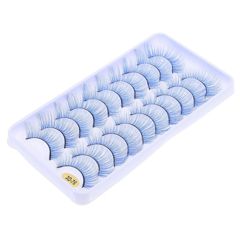 PATKAW 10 Pairs Natural Look Halloween False Lashes Soft Reusable Realistic Eyelashes for Women Halloween Makeup - Image 1