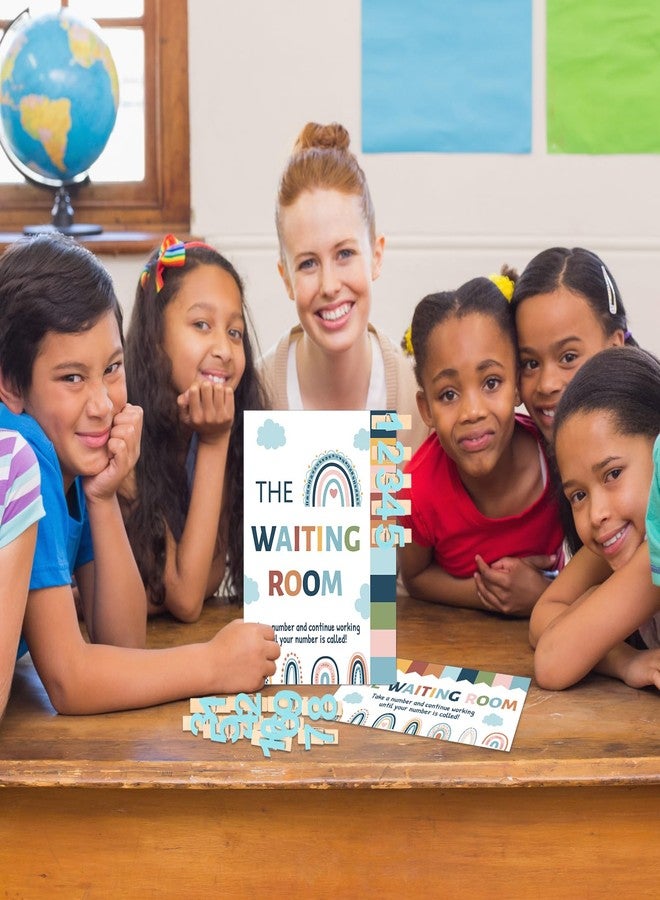 QOUBAI Boho Classroom Management Waiting Room Clip Chart Teacher's Helper Waiting Room Poster Wooden Number Clips for Back to School Elementary Classroom Must Haves Teacher Supplies Bulletin Board Decor - Image 5