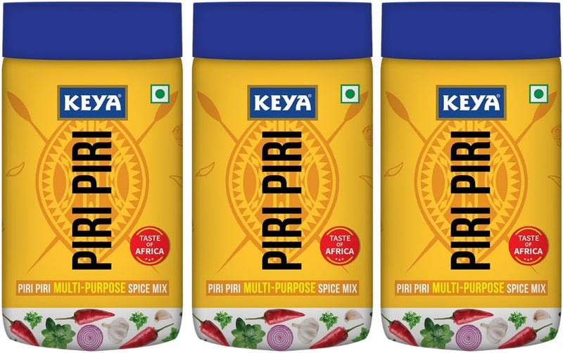Keya Piri Piri Exotic Spice Mix - Multi-purpose Seasoning, 100g Pack of 3, No Artificial Colors, No Added MSG - Image 1
