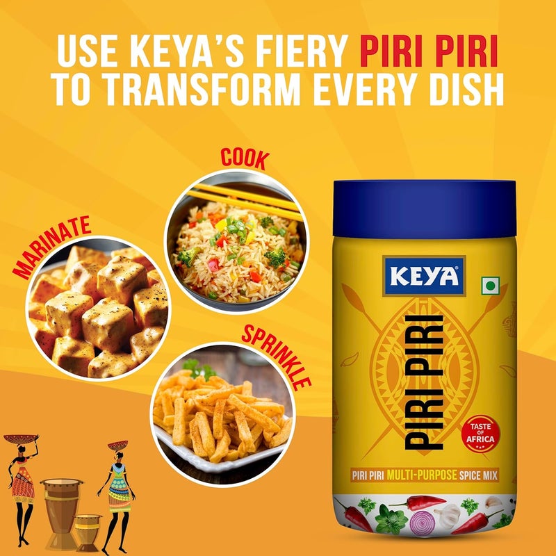 Keya Piri Piri Exotic Spice Mix - Multi-purpose Seasoning, 100g Pack of 3, No Artificial Colors, No Added MSG - Image 5