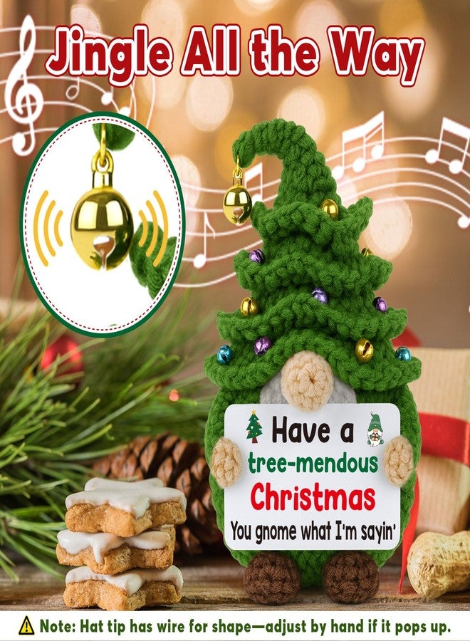 IDEGIFT Christmas Gnomes Stocking Stuffers for Women Men 2025, Xmas Basket Stuffers Gifts for Teen Boy Girl Kid, Funny White Elephant Gifts for Adults Boss Coworker Small Gnome Christmas Tree with Bell Decor - Image 2