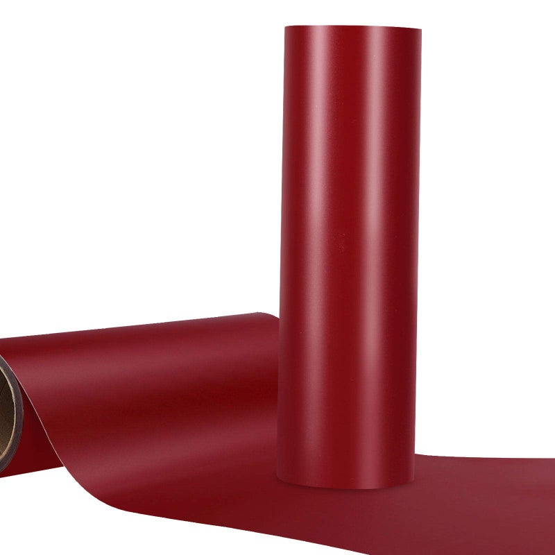Matte Craft Vinyl Roll 12 x10ft Maroon Adhesive Backed Vinyl for SignsScrapbookLettering