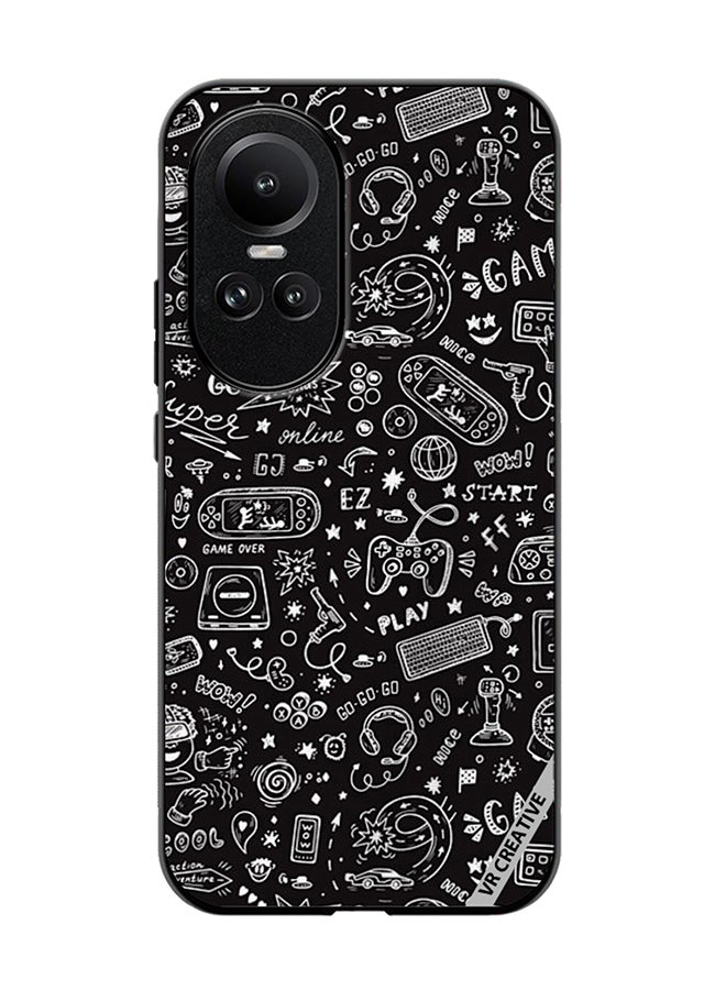 VR CREATIVE Protective Case Cover For Oppo Reno 10 Layer Design Multicolour - Image 1