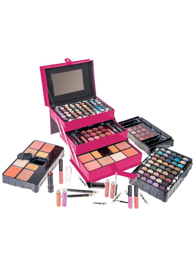 Shany All In One Makeup Kit (Eyeshadow Blushes Face Powder Lipstick Eye Liners Makeup Pencils And Makeup Mirror Makeup Set With Reusable Makeup Storage Box Pink  - Image 1