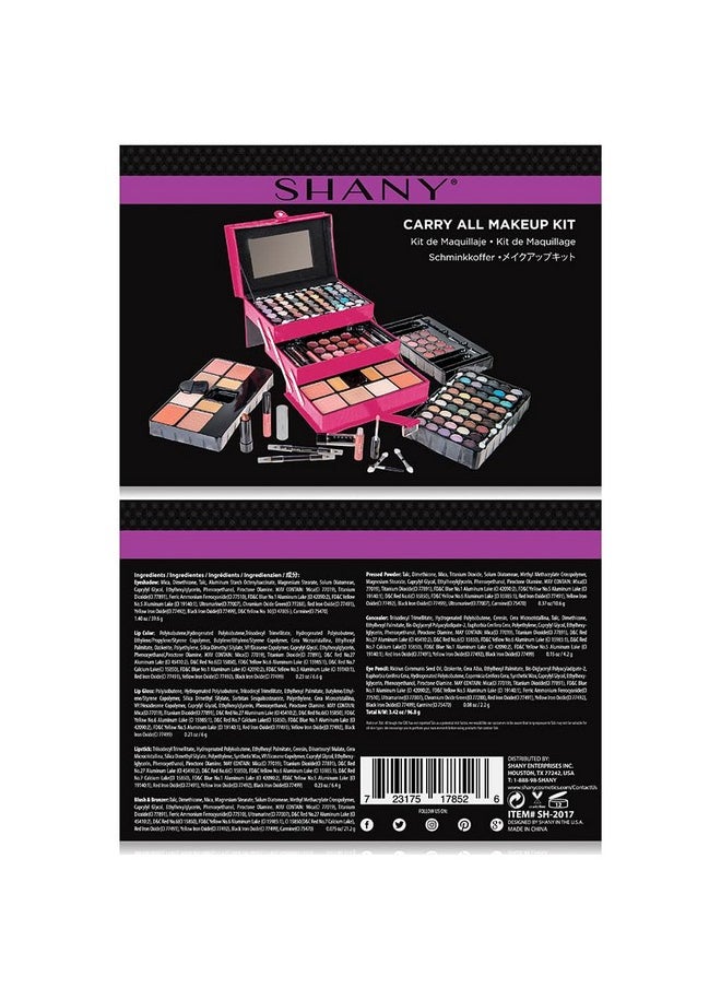 Shany All In One Makeup Kit (Eyeshadow Blushes Face Powder Lipstick Eye Liners Makeup Pencils And Makeup Mirror Makeup Set With Reusable Makeup Storage Box Pink  - Image 3