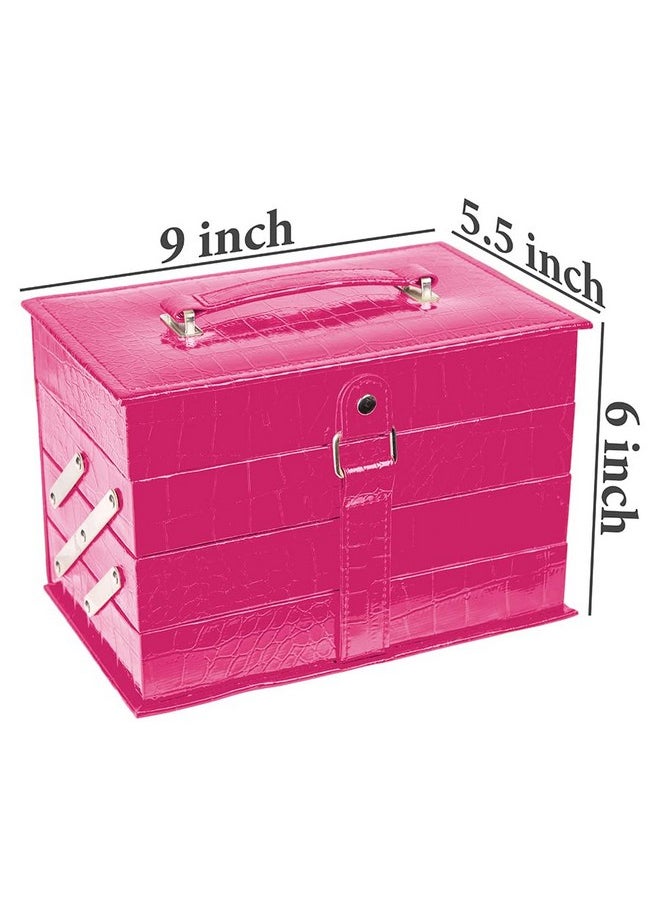 Shany All In One Makeup Kit (Eyeshadow Blushes Face Powder Lipstick Eye Liners Makeup Pencils And Makeup Mirror Makeup Set With Reusable Makeup Storage Box Pink  - Image 4