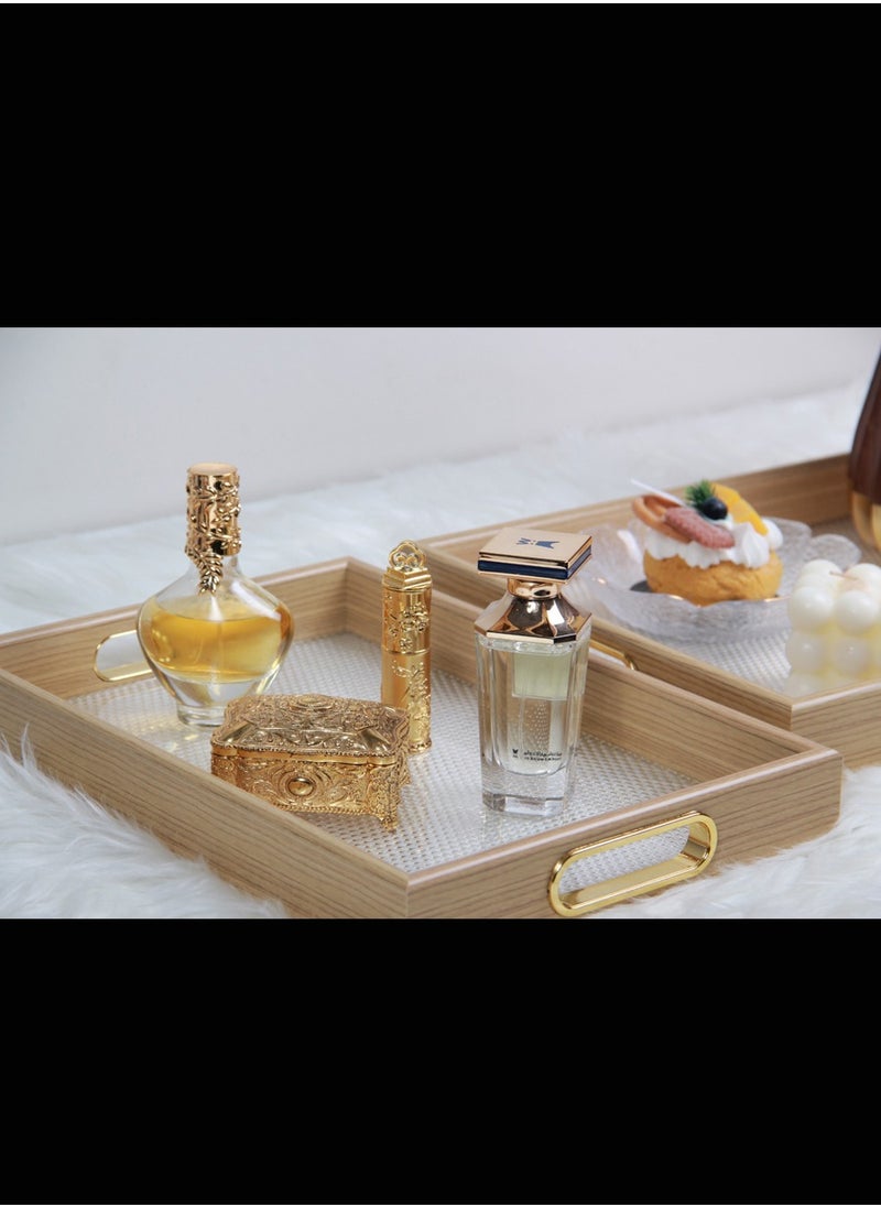 Generic - A set of elegant transparent rectangular hospitality trays, adding a touch of elegance to your table. - Image 1