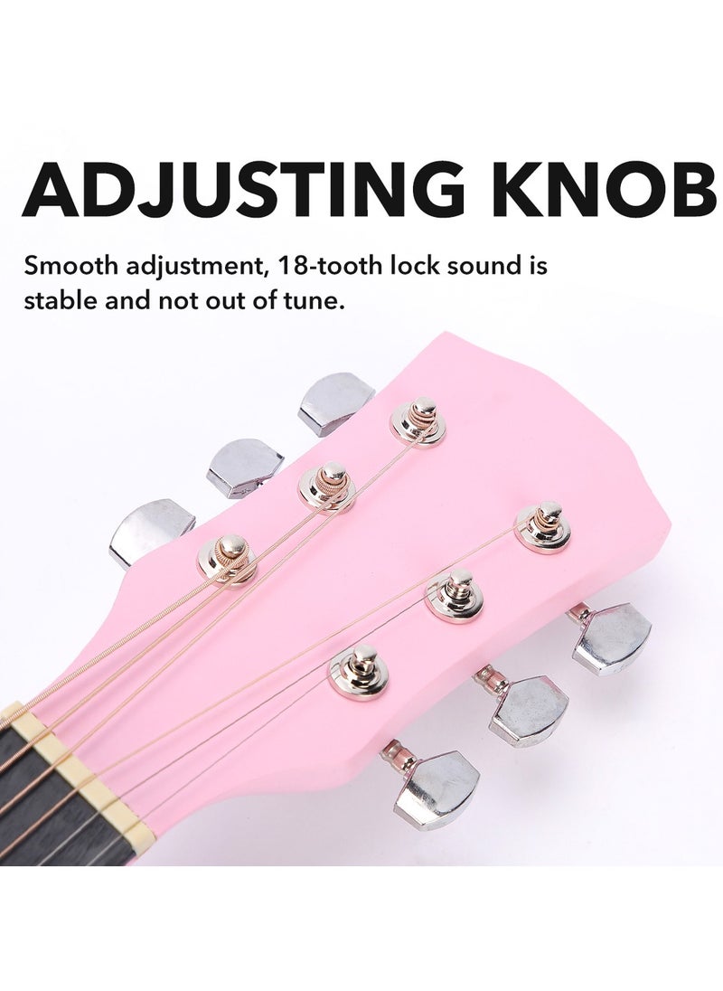 ShineDown - SHINEDOWN 38 inch Acoustic Guitar in Full Size Black Beginner All Wood Cutaway Starter Set with Free Bag/Tuner/Capo/A Pack of Strings/Strap/3 Single Strings/Cloth/Picks/String Cutter/Tutorial - Image 1
