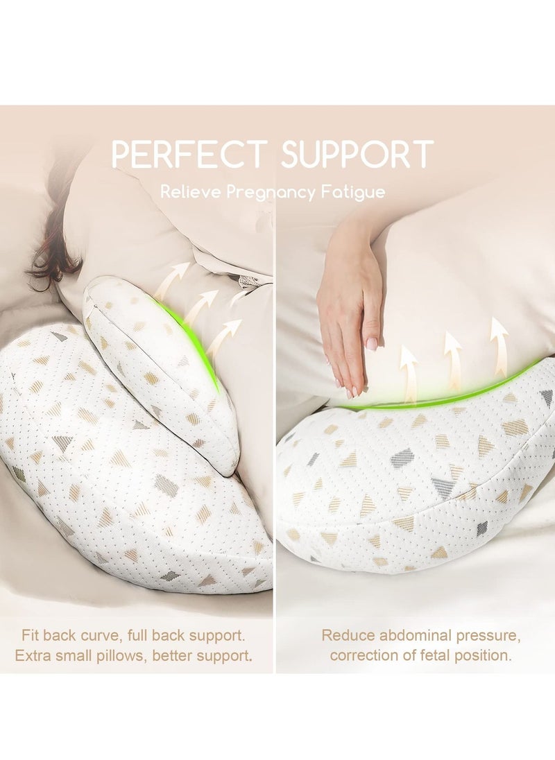 Arabest Pregnancy Pillows for Sleeping, Adjustable Support Maternity Pillow for Pregnant Women- Wedge Pillows Side Sleeper Pregnancy Pillows for Body,Belly,Back,Legs,Hips- with Detachable Pillow Cover  - Image 5