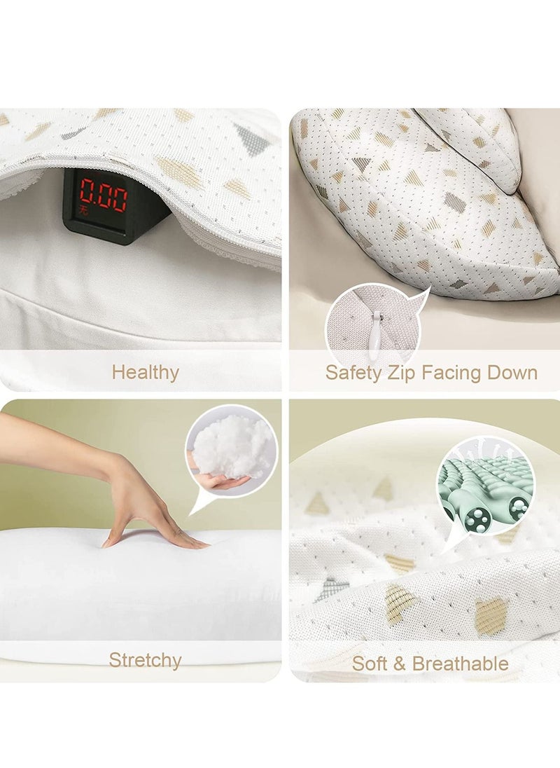 Arabest Pregnancy Pillows for Sleeping, Adjustable Support Maternity Pillow for Pregnant Women- Wedge Pillows Side Sleeper Pregnancy Pillows for Body,Belly,Back,Legs,Hips- with Detachable Pillow Cover  - Image 3