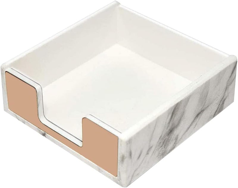 Supfoxer Sticky Notes Memo Holder for Desk,Marble Office Supplies Desk Accessories for Office School Home (Gold) - Image 1
