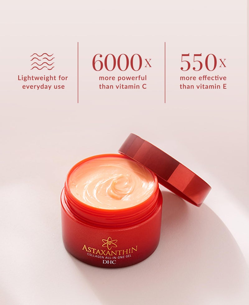 DHC Astaxanthin Collagen All-in-One Gel, Brightening Daytime Facial Moisturizer, Lightweight, Toning, Hydrating, Absorbs Quickly, Collagen, Fragrance and Colorant free, Ideal for all Skin Types - Image 2
