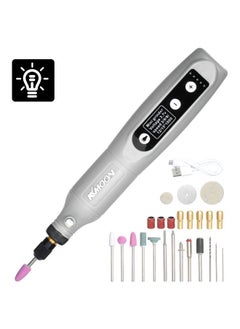 Y&D 26-Piece 5-Speed USB Electric Grinder Tool Set Grey/Black/Pink  - Image 5
