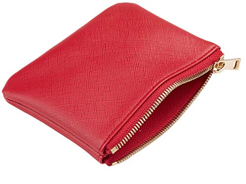 Chelmon Vegan Leather Coin Purse Pouch Change Purse With Zipper For Men Women (CH Red) - Image 3