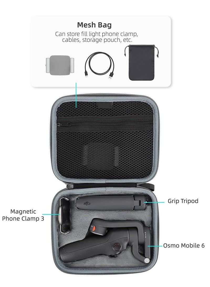 Portable Carrying Case, Shock-Proof Hard Case Storage Bag Compatible with DJI Osmo Mobile 6 Smartphone Gimbal Stabilizer - Image 3