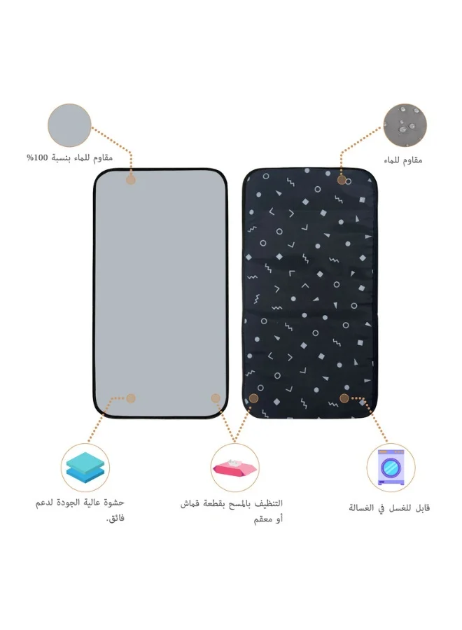 neobreez Neobreez Portable Diaper Changing Pad | Waterproof Foldable Changing Mat (58x38 cm)|Travel Lightweight And Foldable Nappy Changing Mat For Newborn Girls and Boys | Machine Washable| PEVA