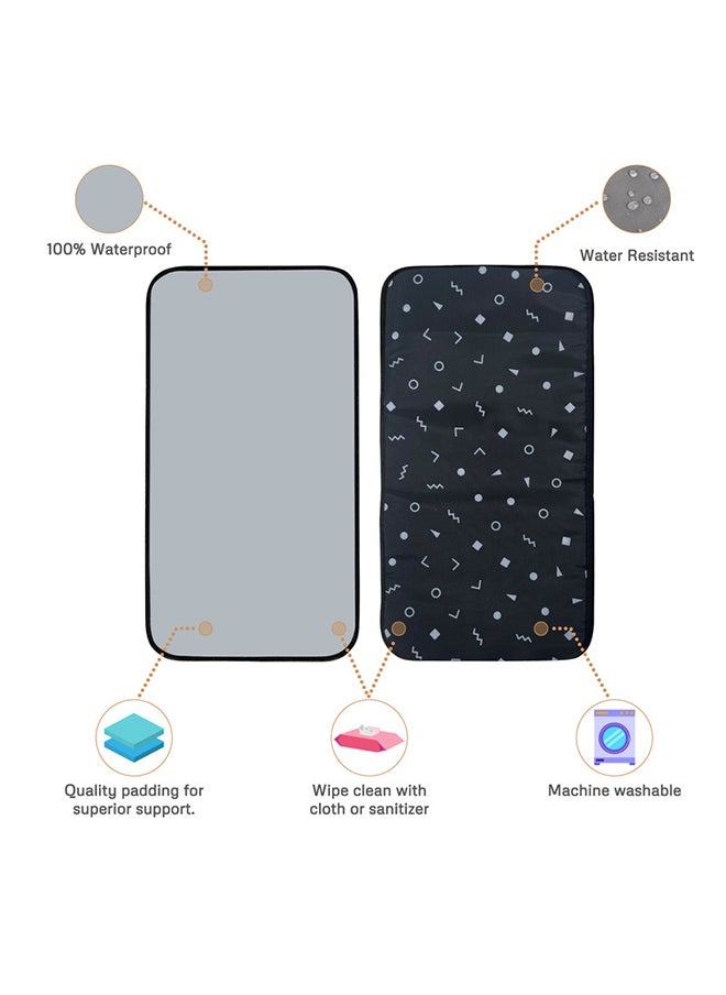 neobreez Portable Diaper Changing Pad | Waterproof Foldable Changing Mat (58x38 cm) | Travel Lightweight  And  Foldable Nappy Changing Mat For Newborn Girls and Boys | Machine Washable| PEVA  - Image 2