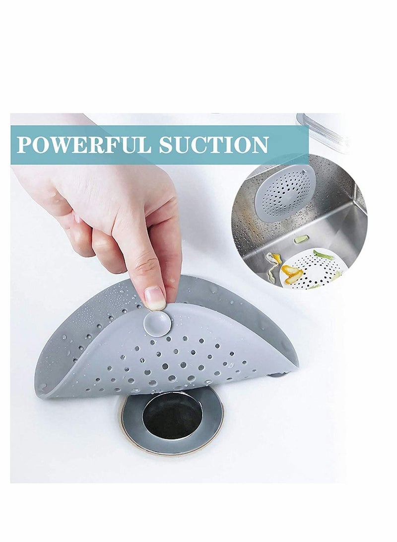 Excefore 3 Pack Shower Drain Cover Silicone Drain Protector Shower Drain Hair Trap for for Tub Bathroom Kitchen Bathtub Basin - Image 4
