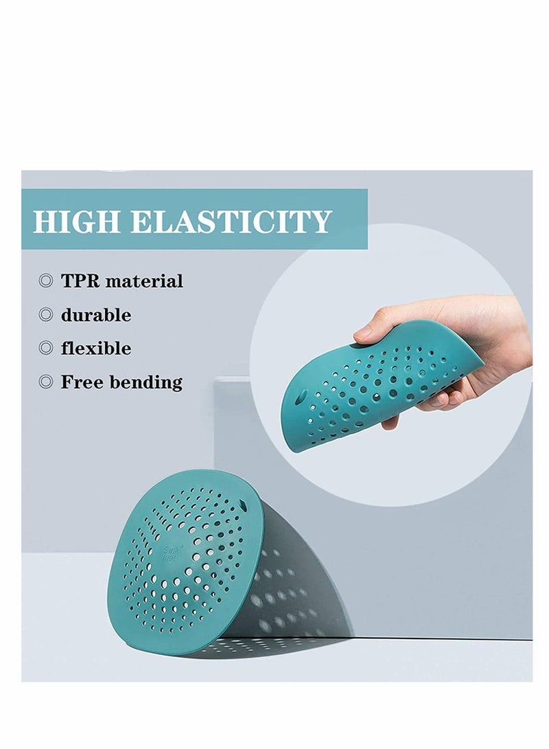 Excefore 3 Pack Shower Drain Cover Silicone Drain Protector Shower Drain Hair Trap for for Tub Bathroom Kitchen Bathtub Basin - Image 3