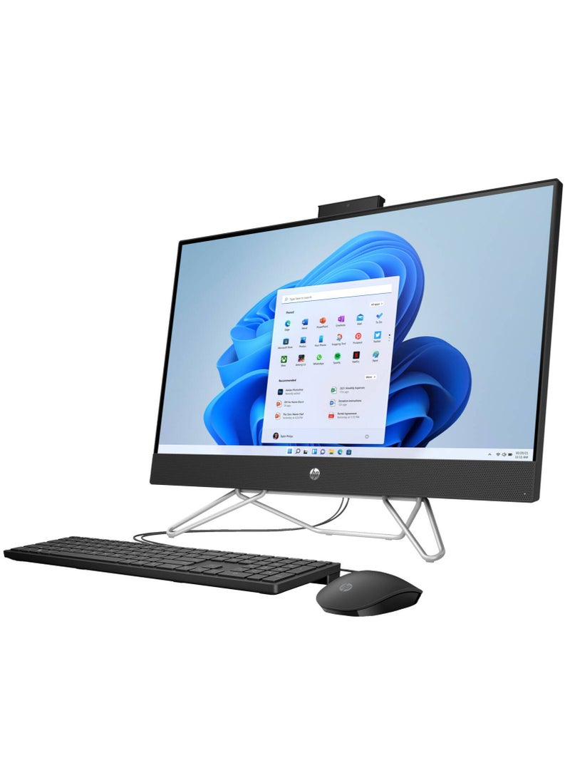 HP 27-CB1156NH All-In-One Desktop Computer, 27" FHD IPS Display, Intel Core i7-1255U, 8GB RAM, 512GB SSD, Intel Iris Xe Graphics, English Keyboard & Mouse, FreeDOS,  | 79Q94EA#BH5 English English silver - Image 2