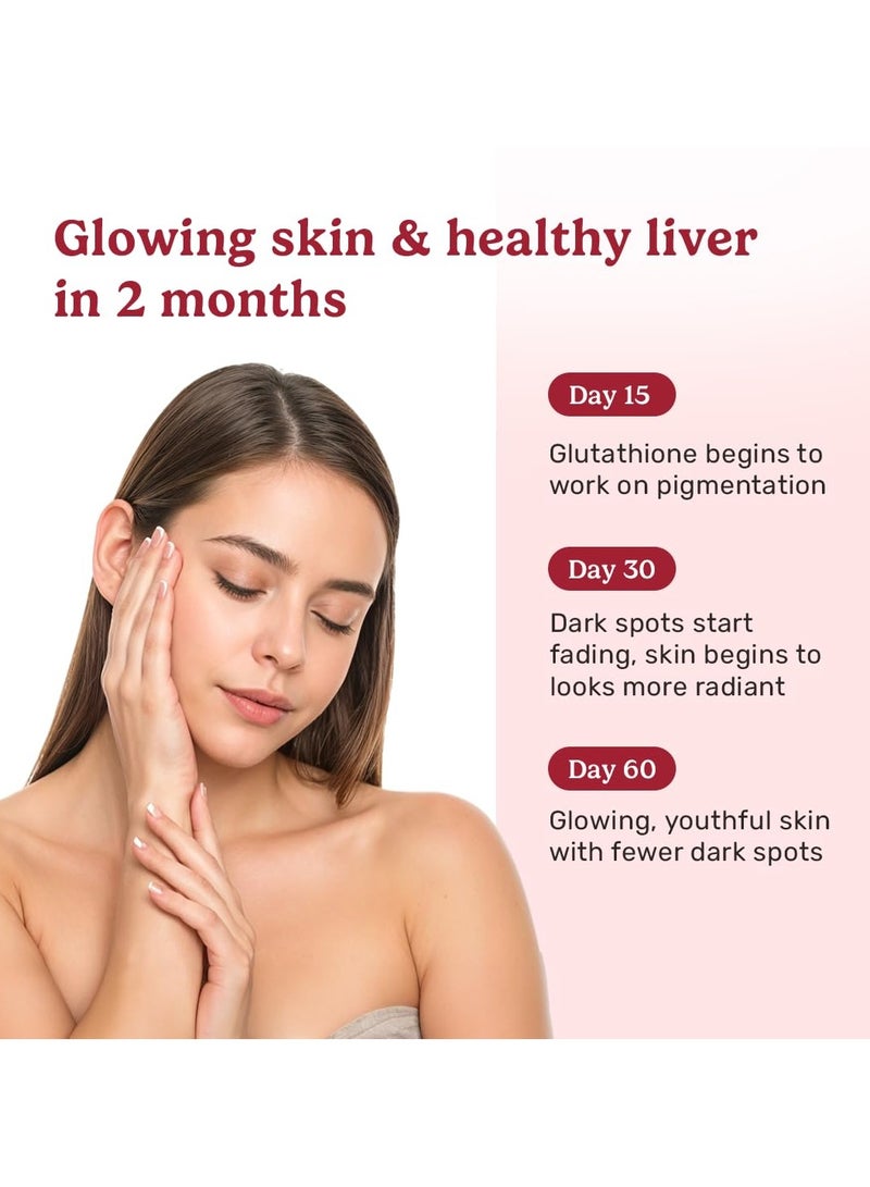 واتس أب What's Up Wellness Gluta-Glow Gummies | الجلوتاثيون الشحمي مع فيتامين C للحصول على لون بشرة متألق | تصبغ | إزالة السموم | 90 يومًا | رجال ونساء | لا يوجد سكر مضاف - Image 5