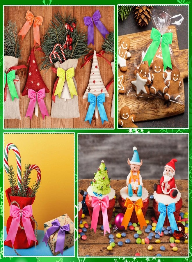 كانلير مجموعة كانليير من 36 قطعة من فيونكات أكاليل عيد الميلاد بألوان نيون زاهية، كبيرة الحجم (5.1 بوصة)، متعددة الألوان، لتزيين شجرة عيد الميلاد، وأكياس هدايا العيد، والباب الأمامي، والمدفأة، وإكليل المنزل، وحفلات الزفاف، وحفلات الأعياد. - Image 5