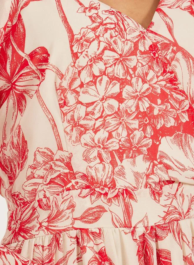 Styli Floral Print Maxi Dress
