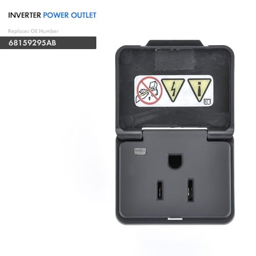 RHAOCZIYAUTO 115V Power Outlet Inverter Compatible with Dodge Ram 1500/2500/3500/4500/5500 2013-2016 - Dashboard AC Outlet Socket Replaces# 68159295AB - Image 2