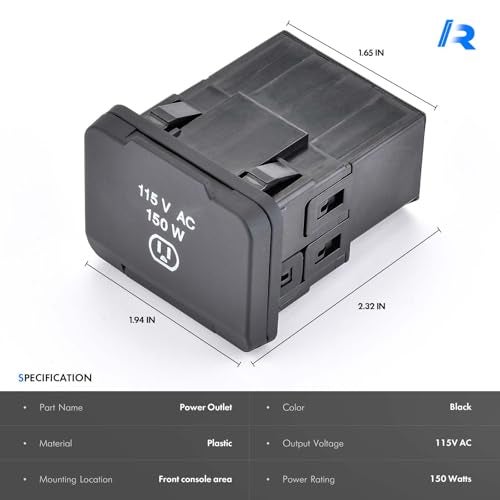 RHAOCZIYAUTO 115V Power Outlet Inverter Compatible with Dodge Ram 1500/2500/3500/4500/5500 2013-2016 - Dashboard AC Outlet Socket Replaces# 68159295AB - Image 5