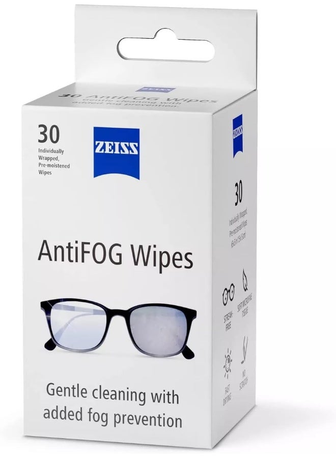 ZEISS Anti-Fog Lens Wipes, Pre-Moistened, Individually Wrapped Defogger Wipes for Coated Lenses, Binoculars, Scopes, Cameras, and Glasses, 30 Count - Image 2