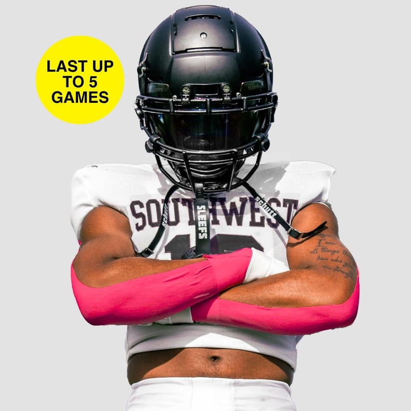 SLEEFS Pink Turf Tape Football - Extra Wide Waterproof Sports Athletic Tape - Flexible Breathable Ultra Sticky for Arms, Wrists, Ankles, Injuries - Lacrosse, Soccer, Baseball, Basketball - Image 2