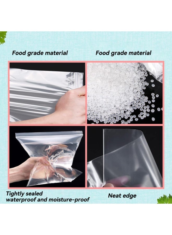 Neonix 100pcs.15x22cm clear thickened plastic zipper bag, 3 mil thick, medium resealable storage bag for food, jewelry, small items, product packaging, and travel use. - Image 4