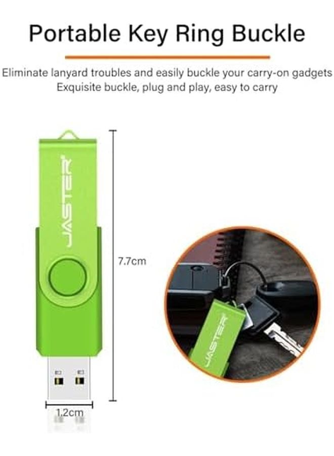 4GB Green Type C 2 In 1 USB Drive Dual USB 2 0 OTG Pendrive Memory Photo Stick - Image 3