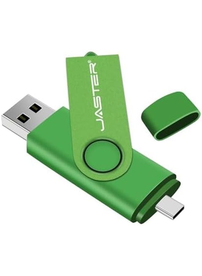 4GB Green Type C 2 In 1 USB Drive Dual USB 2 0 OTG Pendrive Memory Photo Stick - Image 2