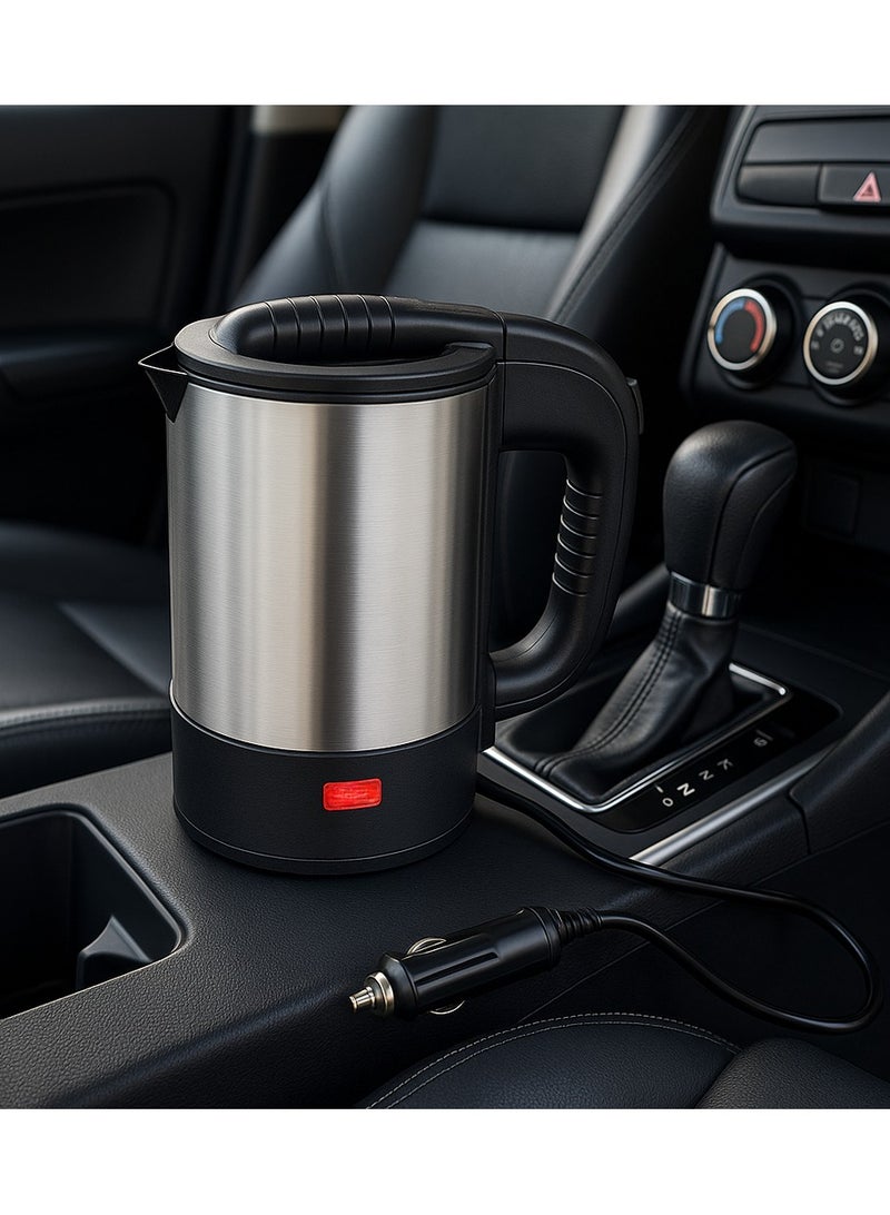 Olympia Car Electric Kettle – 500ml Stainless Steel Travel Boiler – Portable Auto Kettle with Safety Lid – Fast Heating Water Heater for Car, Truck, Bus – Ideal for Road Trips - Image 2